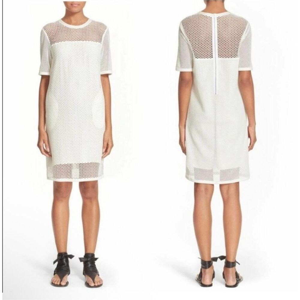 NWT Rag & Bone Luna Dress eyelet Mesh Size M  Ivory